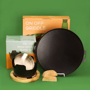 하울스홈 볶음순삭 온오프 미니화로 바비큐그릴 A 만능 그리들세트 26cm 가정캠핑용