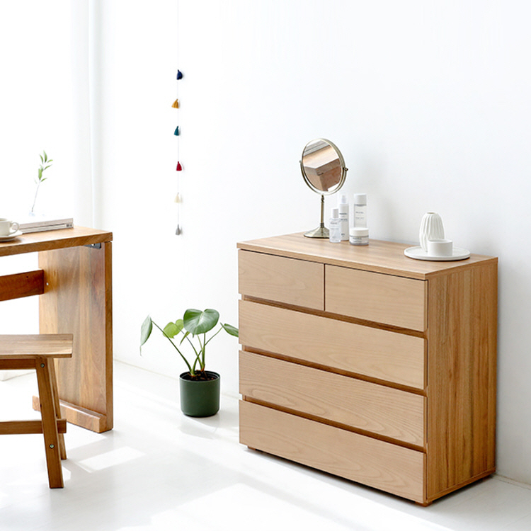 숄리드 5문 낮은수납장 CHM8380D 800x400x750mm, 4단, 미들브라운 7064.8875