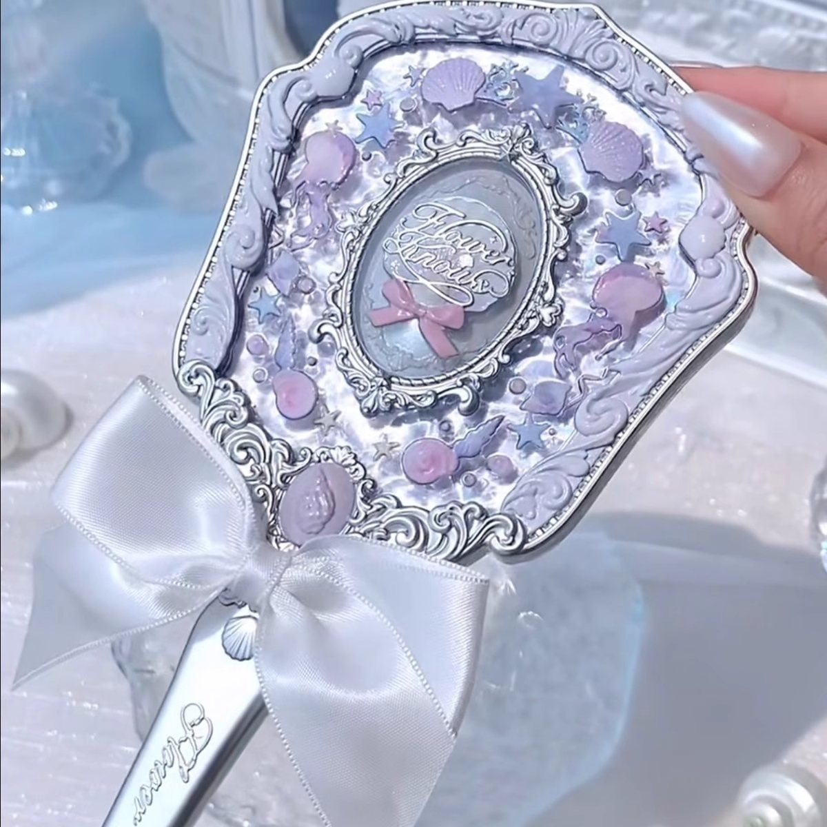 flowerknows 플라워노즈 조개 쉘즈 쥬얼 거울 공주 손거울 - 상세 이미지 5