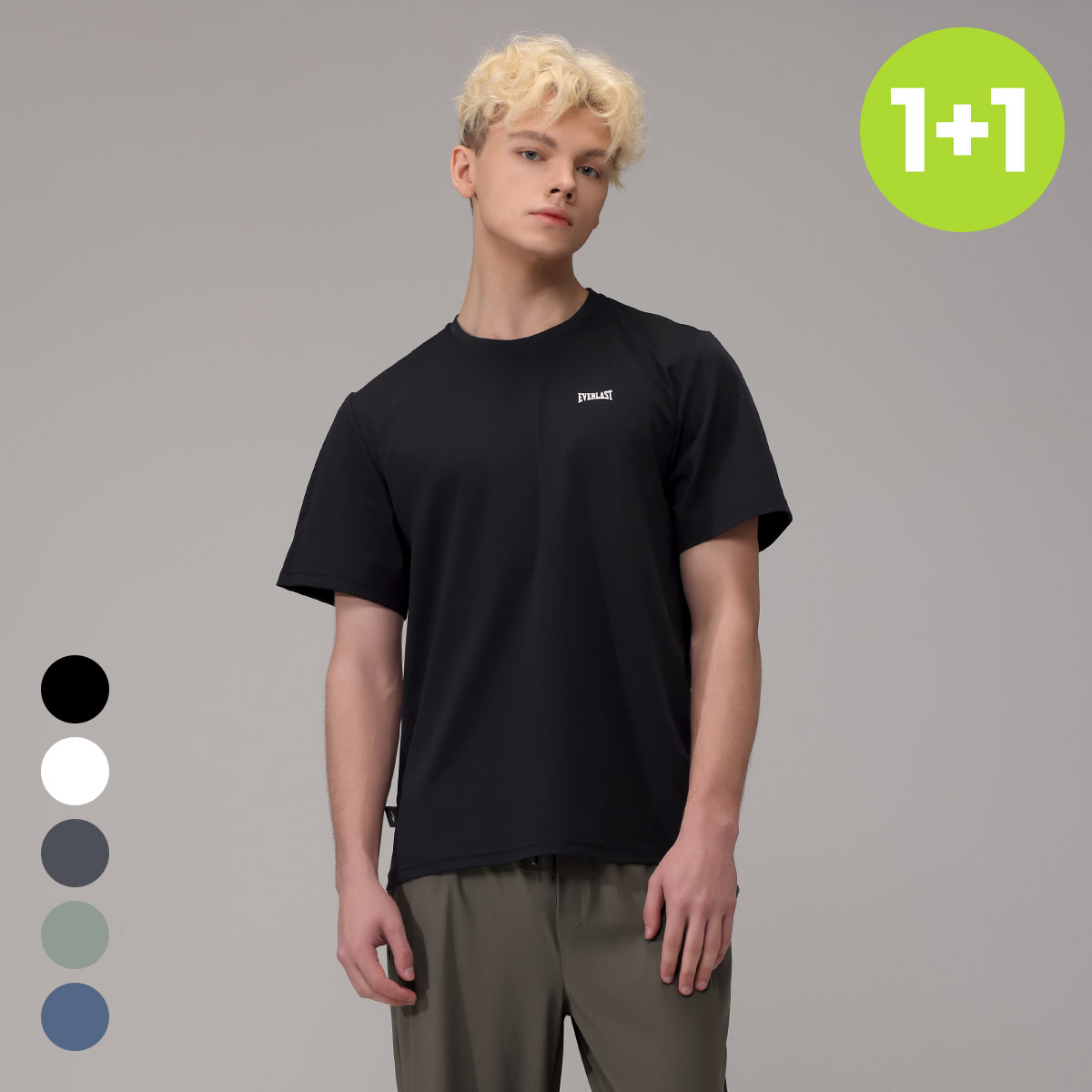 1+1 에버라스트 기능성반팔 쿨티셔츠 냉감티 - 상품 이미지