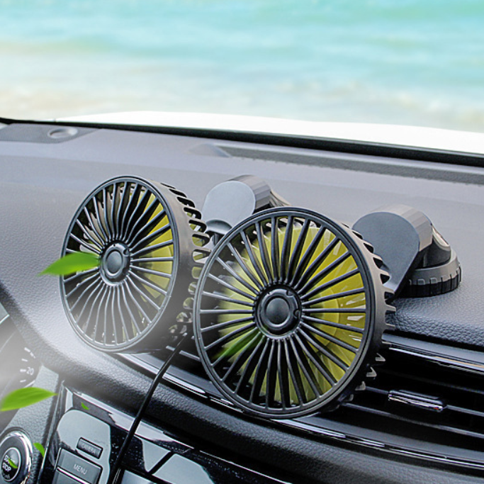 자동차 송풍구 선풍기 차량용 듀얼 써큘레이터 차량용 트윈 선풍기