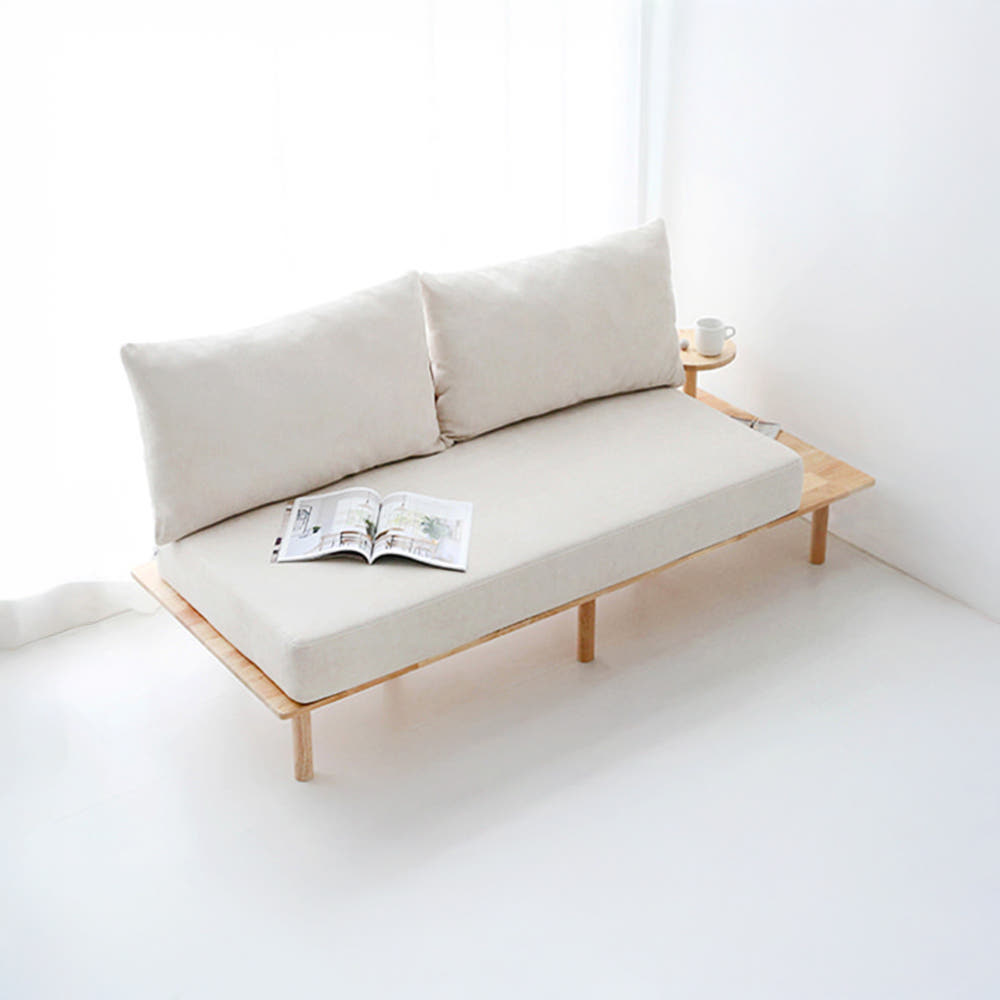 벤쿠 2인소파 고무나무 내추럴/베이지 9795.3767, 2인용