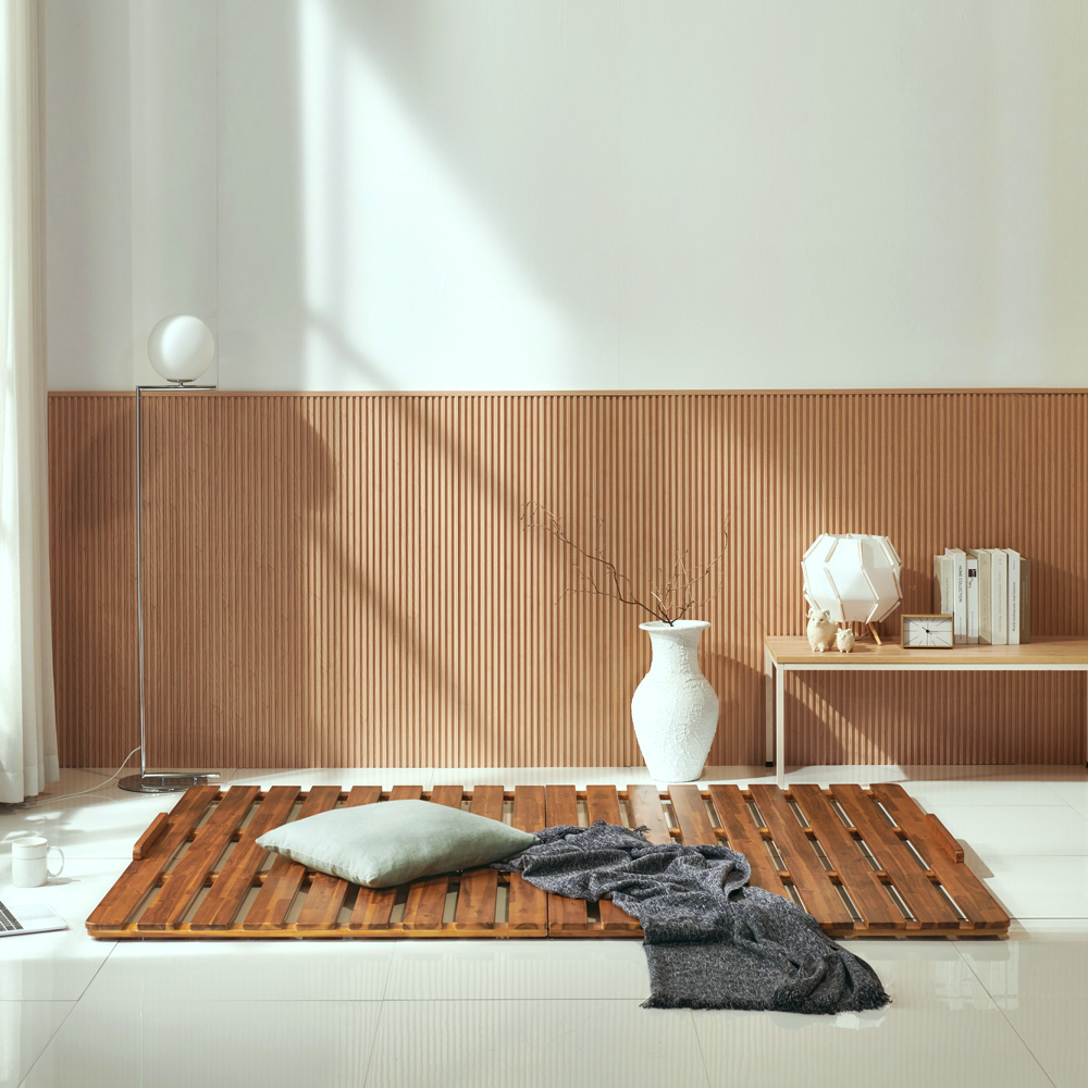 아카시아 원목 매트리스 깔판 패밀리 무헤드형, Q(퀸), 월넛