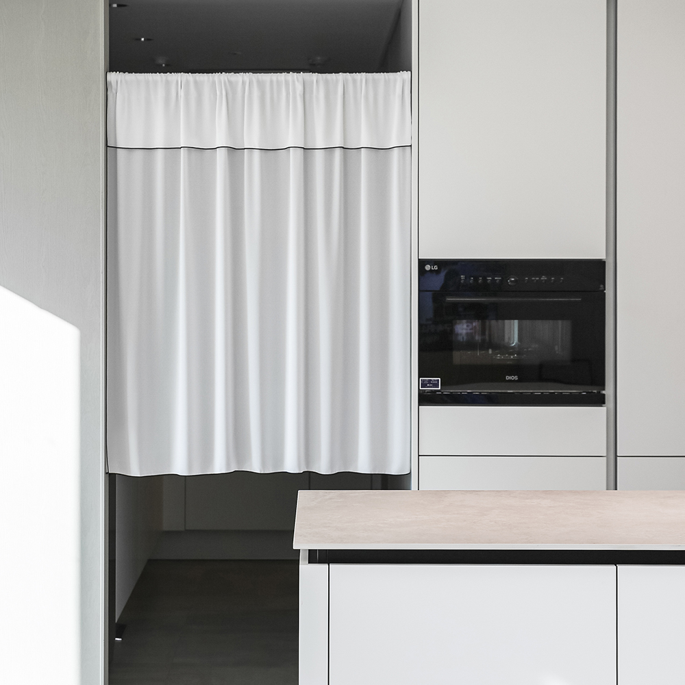 못없이설치 윈도우드레스 차르르 쉬폰 엣지 가리개커튼