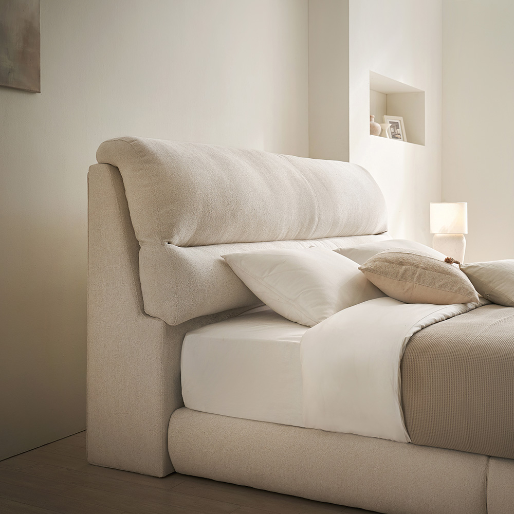 슬립퍼 도스 쿠션형 패브릭침대 저상형 호텔침대 프레임 라지킹 LK