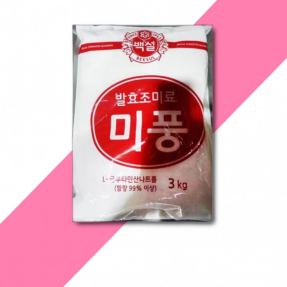 백설 미풍 3KG x4개 미풍 MSG 식당납품 대량유통 : 미라클홀세일