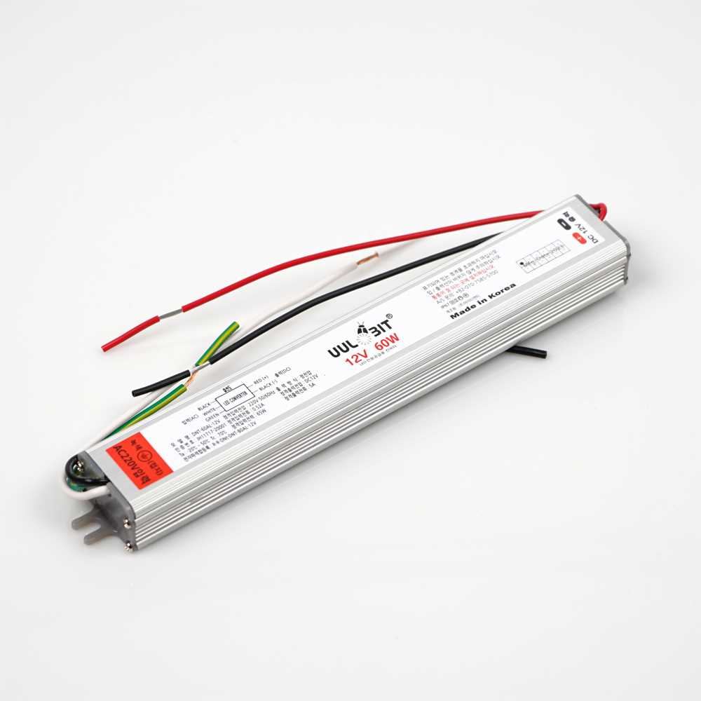 국산 LED 컨버터 SMPS DC12V 60W 슬림 방수 안정기 울빛 - 상품 이미지