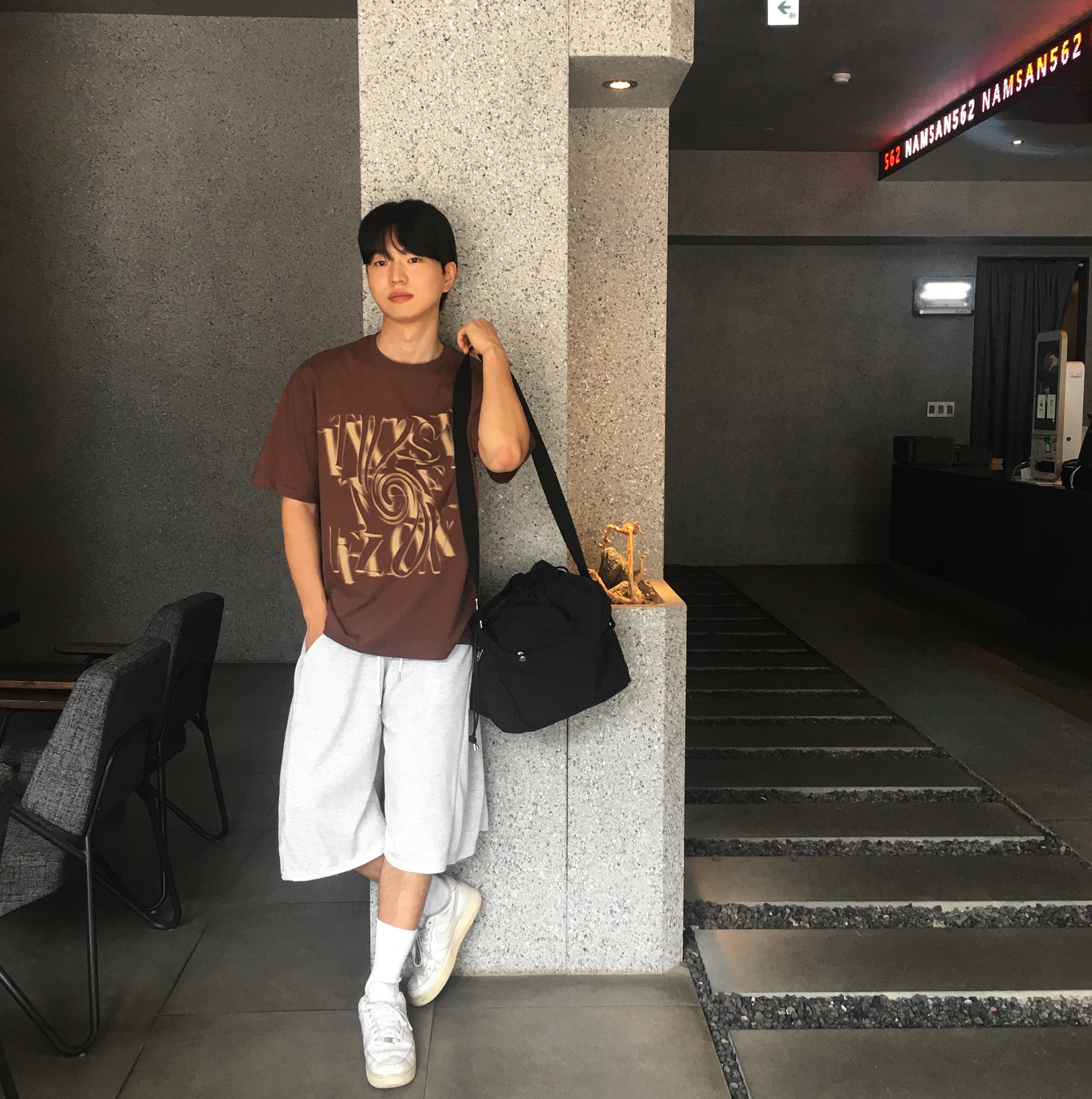 남자버뮤다팬츠 남자7부반바지 와이드반바지 이미지 6