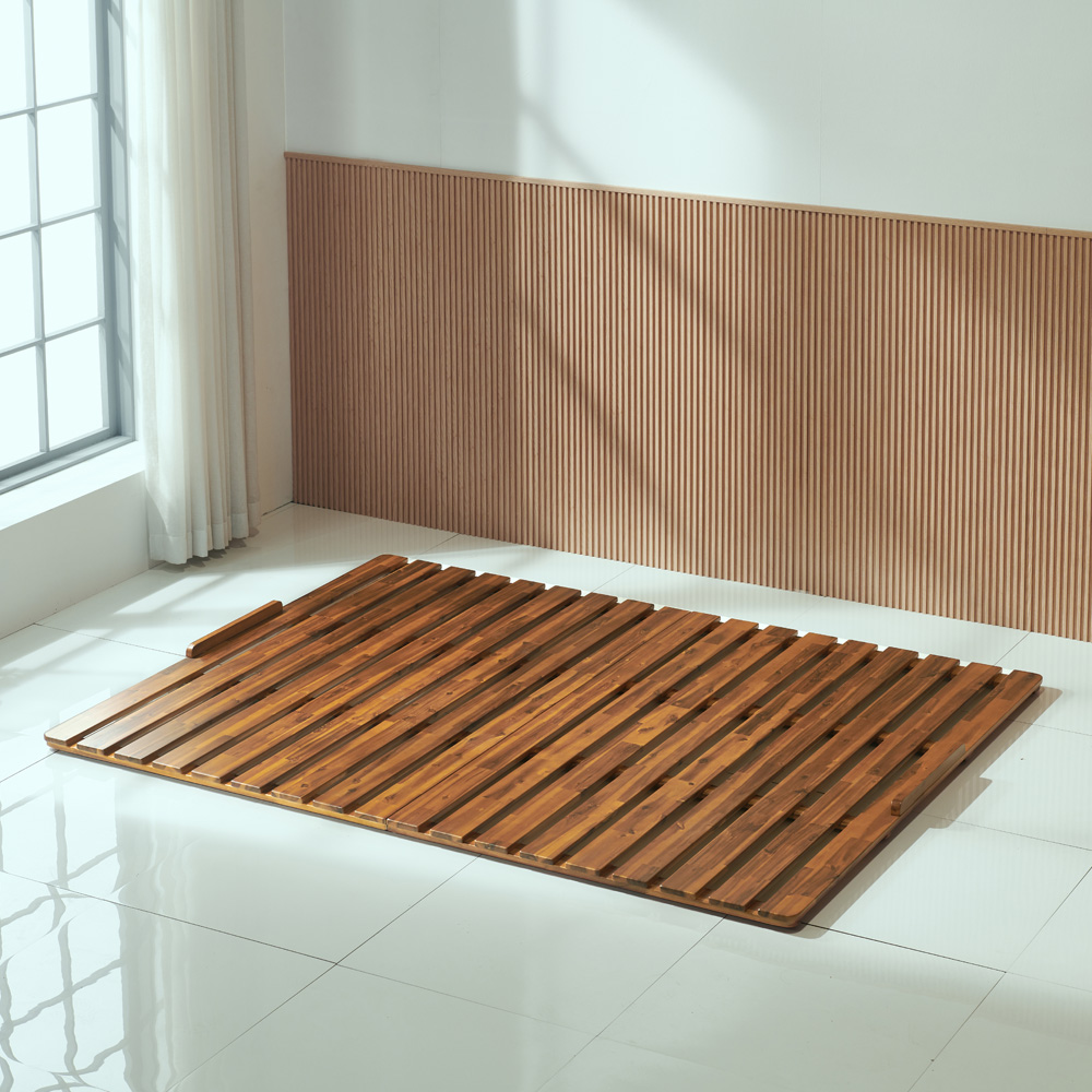 아카시아 원목 매트리스 깔판 패밀리 무헤드형, Q(퀸), 월넛