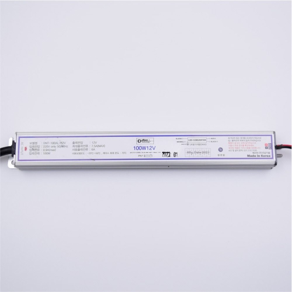 국산 LED 컨버터 SMPS DC12V 100W 슬림 방수 안정기 울빛 - 상품 이미지