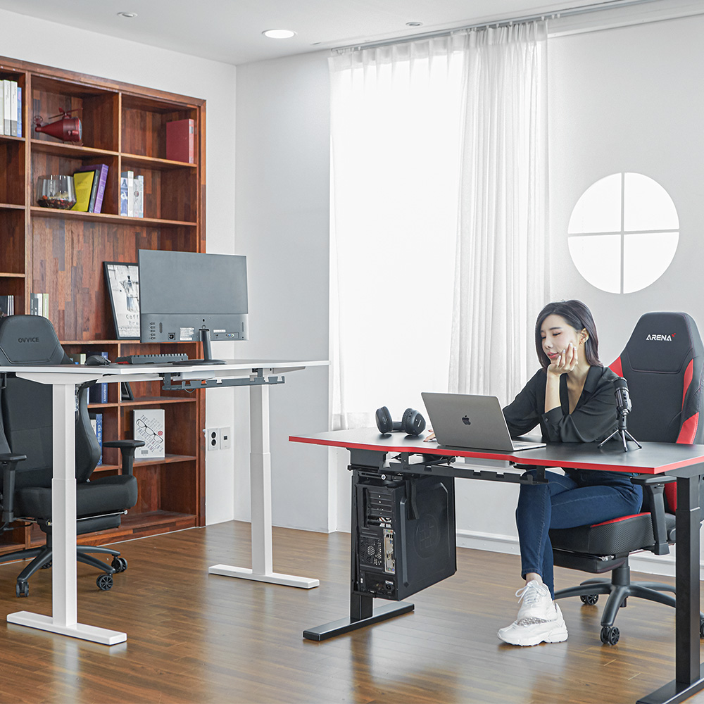 제닉스 ARENA-X 전동 1600 x 750 높이조절 컴퓨터 게이밍 스탠딩 모션데스크