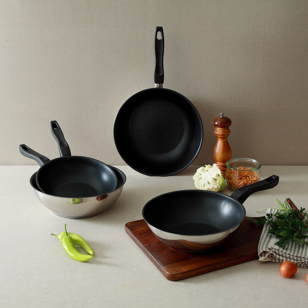 1+1 쿡에버 코팅 인덕션 프라이팬 20cm / 후라이팬 웍 궁중팬 멀티커버