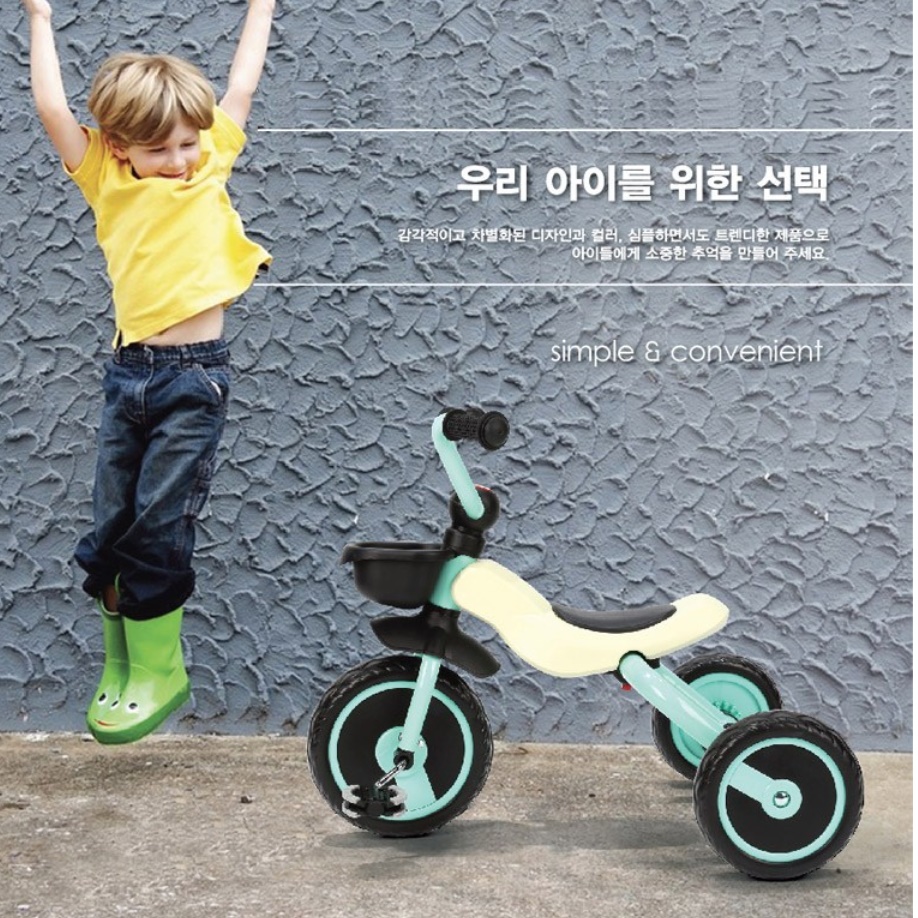 아기 실내 자전거 두돌 어린이 세발 자전거 휴대용 유아 자전거 - 상세 이미지 2