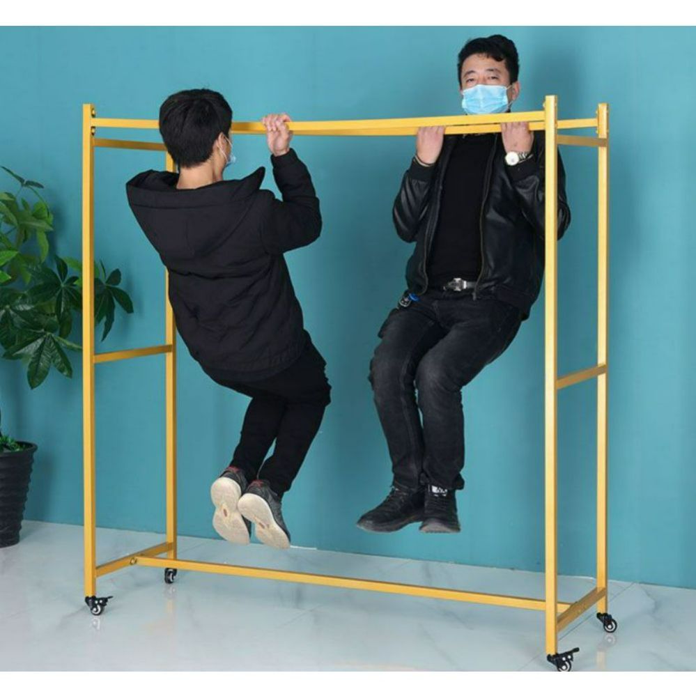 옷가게 옷걸이행거 양면행거 조립식 의류매장 양방향 이동식 스탠드 철제 튼튼한 드레스룸 수납 - 상세 이미지 2