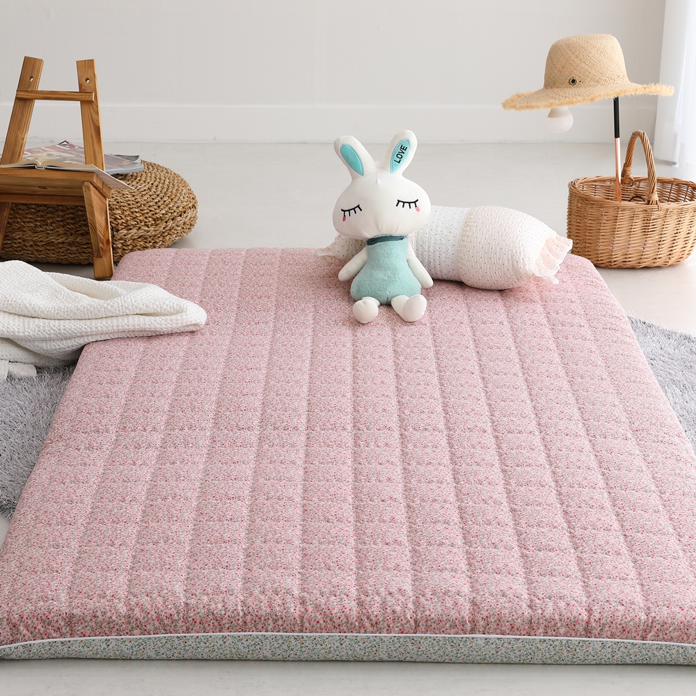 나라데코 잔꽃 꽃 무늬 바닥 요매트 사계절 누빔 요커버 S