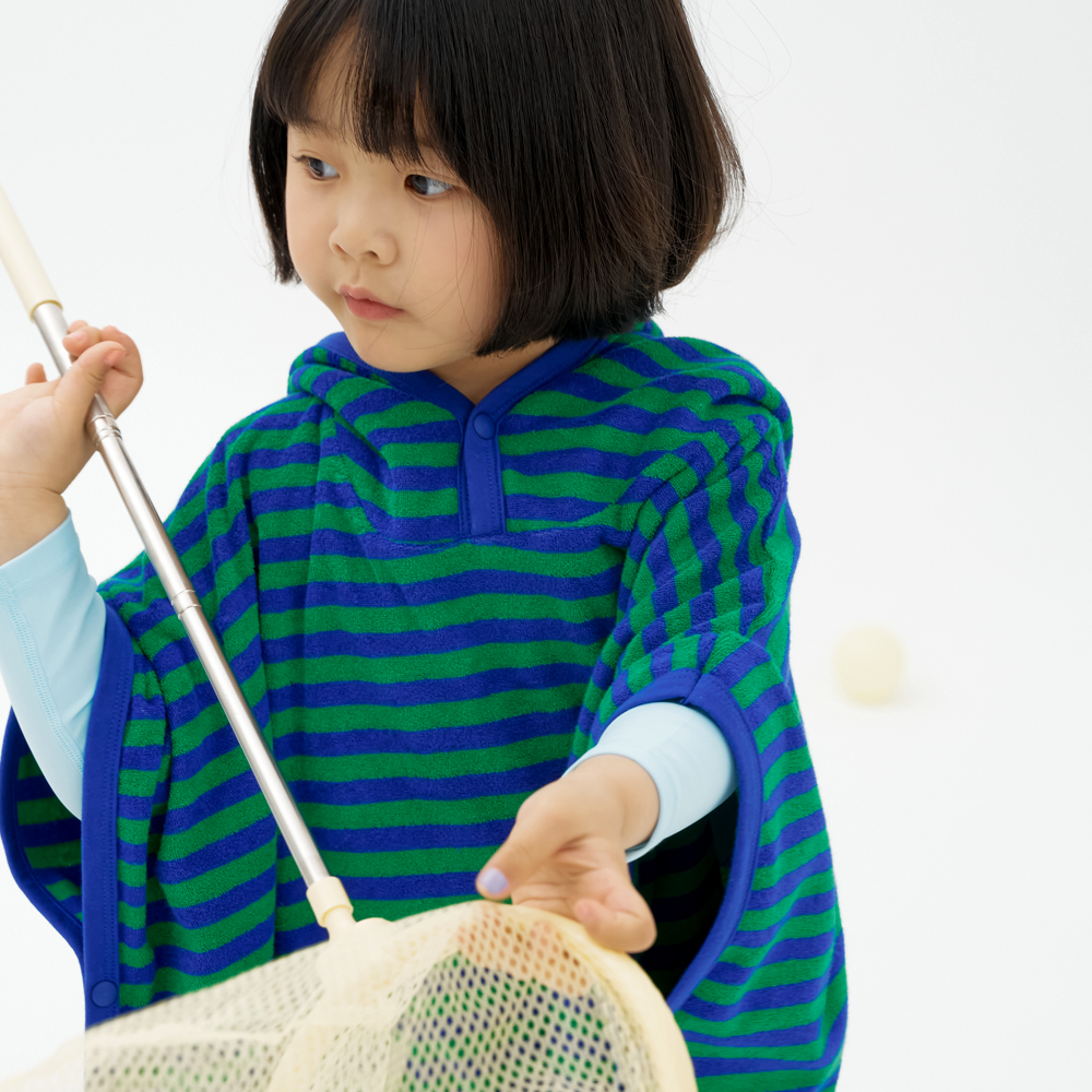 스테이지 스트라이프 아기 유아 키즈 비치 가운 목욕 사워 타올 물놀이 후드 타월 옐로우, XL(125-성인)