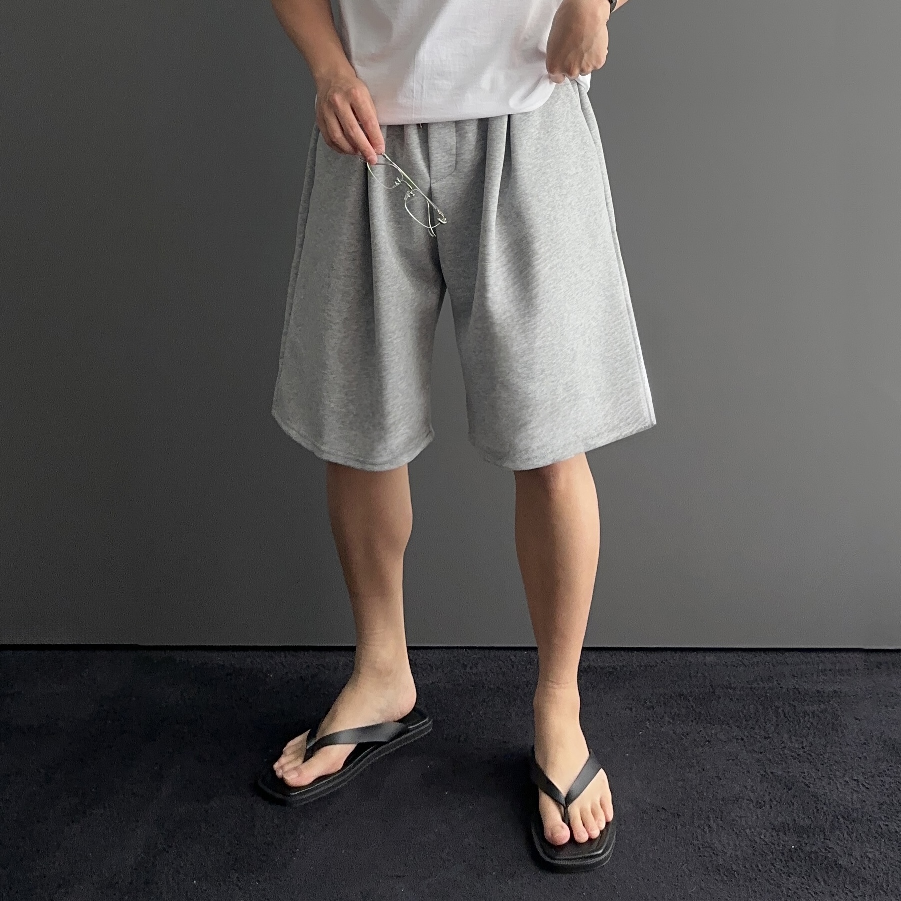 남자버뮤다팬츠 6부반바지 회색반바지 - 상세 이미지 2