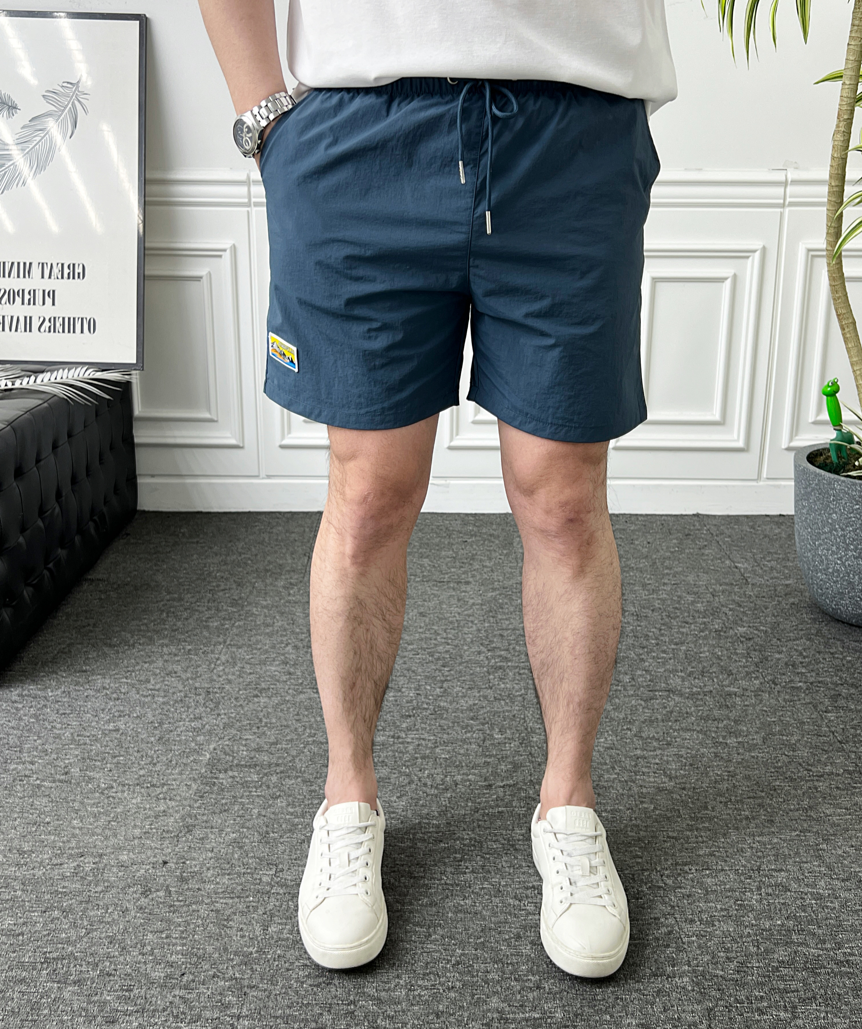 남자 반바지 밴딩 썸머 비치 캘리포니아 패치 4부 여름팬츠