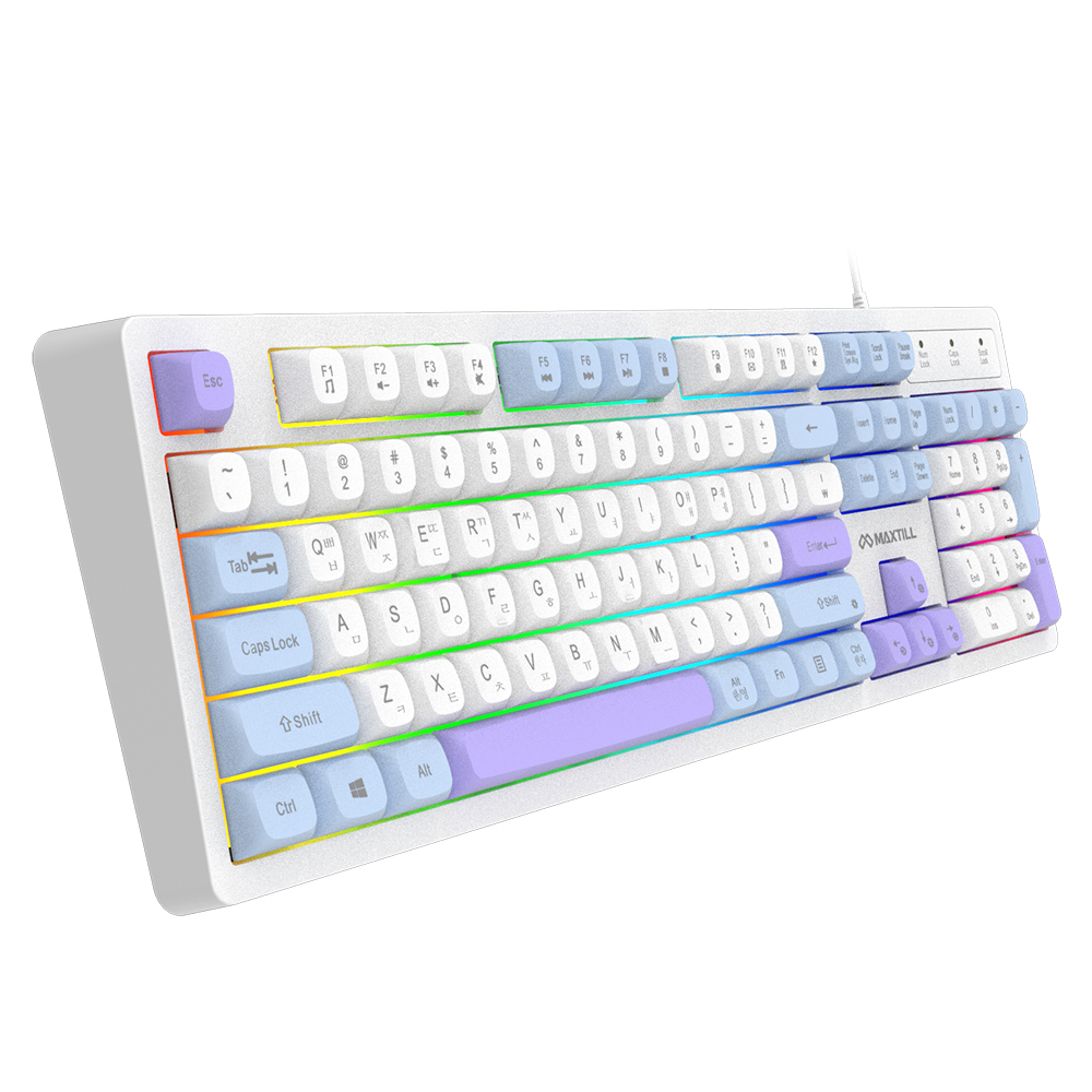 맥스틸 GM-KM1U LED 유선 키보드 블루, 멤브레인 - 상세 이미지 3