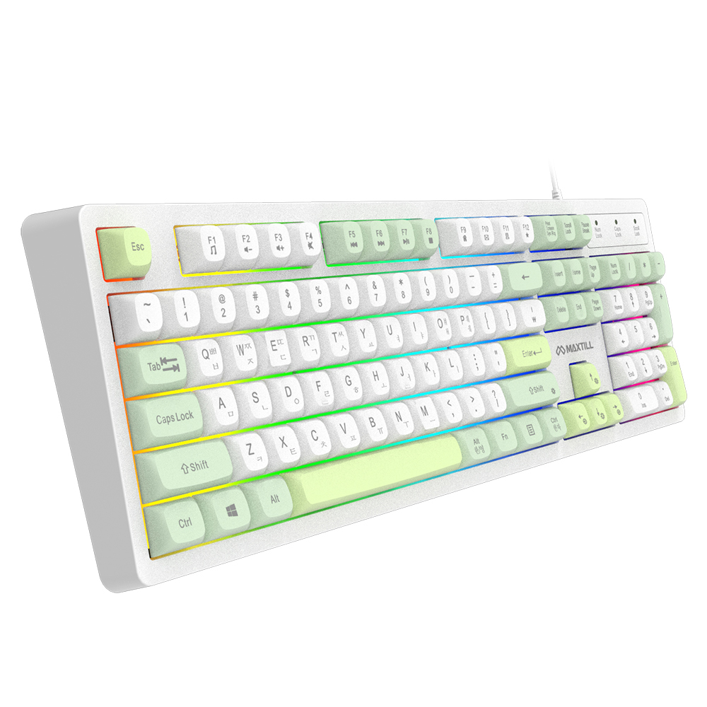 맥스틸 GM-KM1U LED 유선 키보드 그린, 멤브레인 - 상세 이미지 3