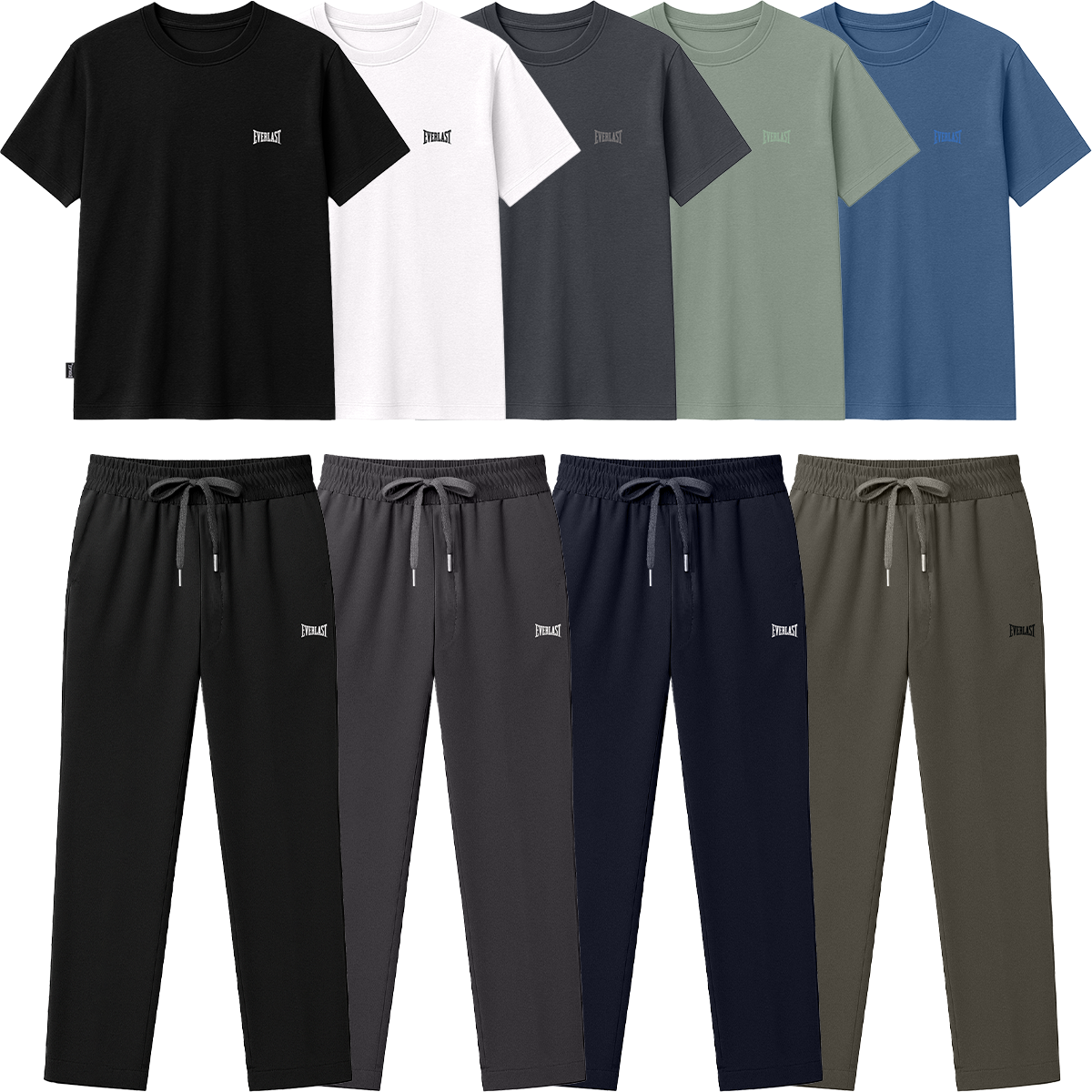 에버라스트 기능성 남자 반팔티 + 스트라이프 9부 팬츠 - 상세 이미지 2