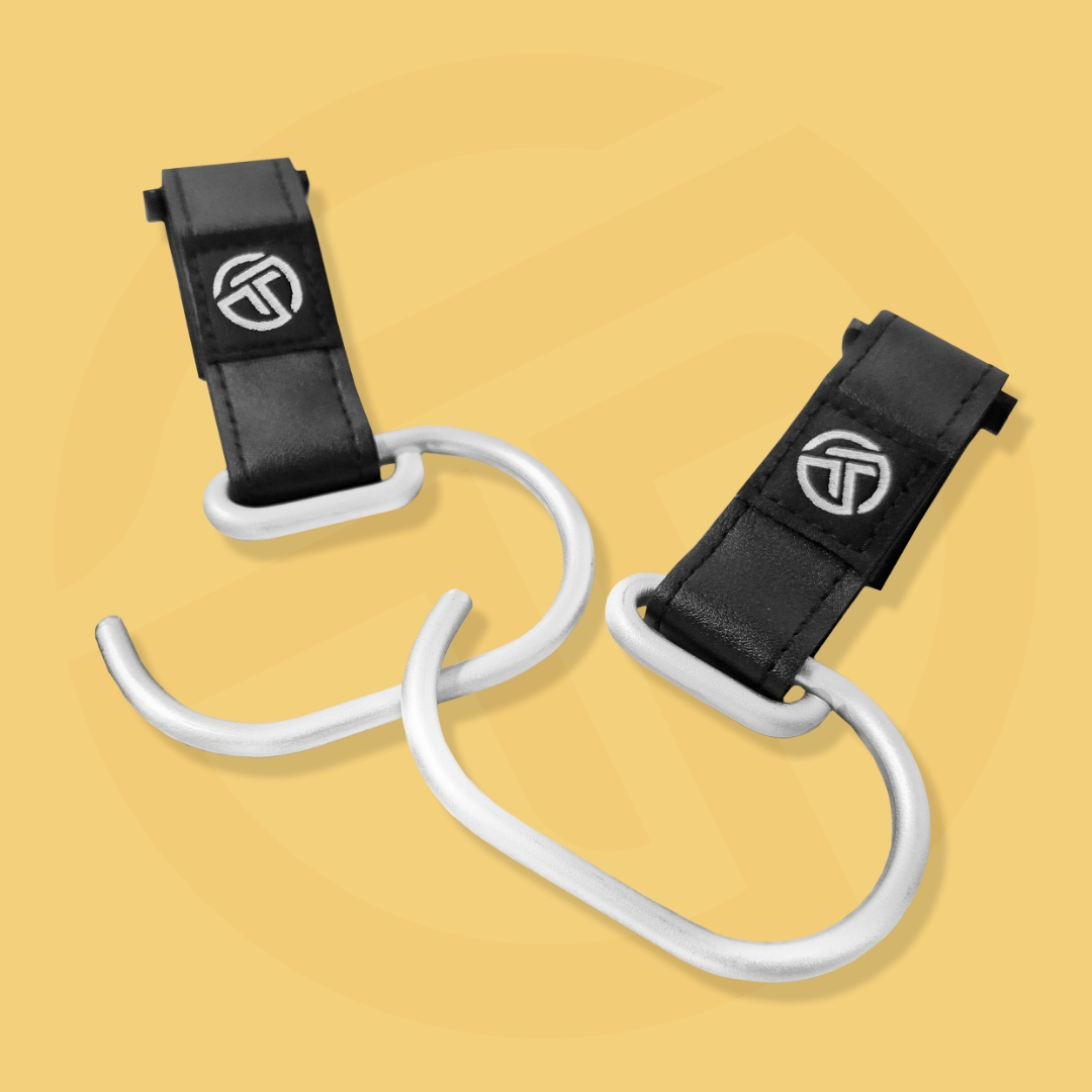 [누비앤타보] 타보 유모차 다용도 가죽 메탈 후크 유모차 걸이 유아차/자전거/웨건/트라이크/유모카용 고리