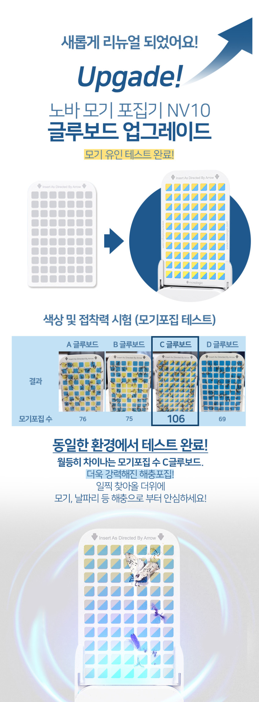 노바리빙 모기 퇴치기 가정용 해충 포집기 리필 글루보드 5개입 판매처 상세 정보 이미지 1