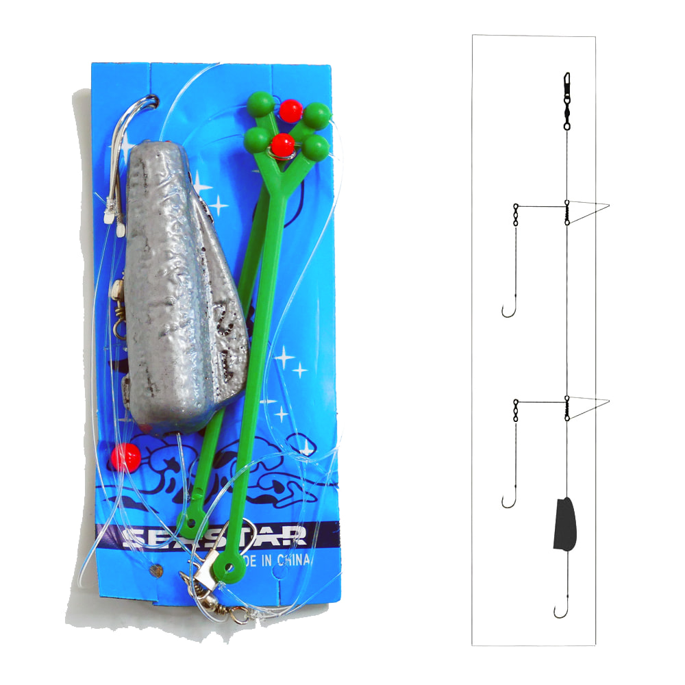 묶음추 바다낚시채비 도다리 원투채비 추12호 바늘16호 제품 이미지