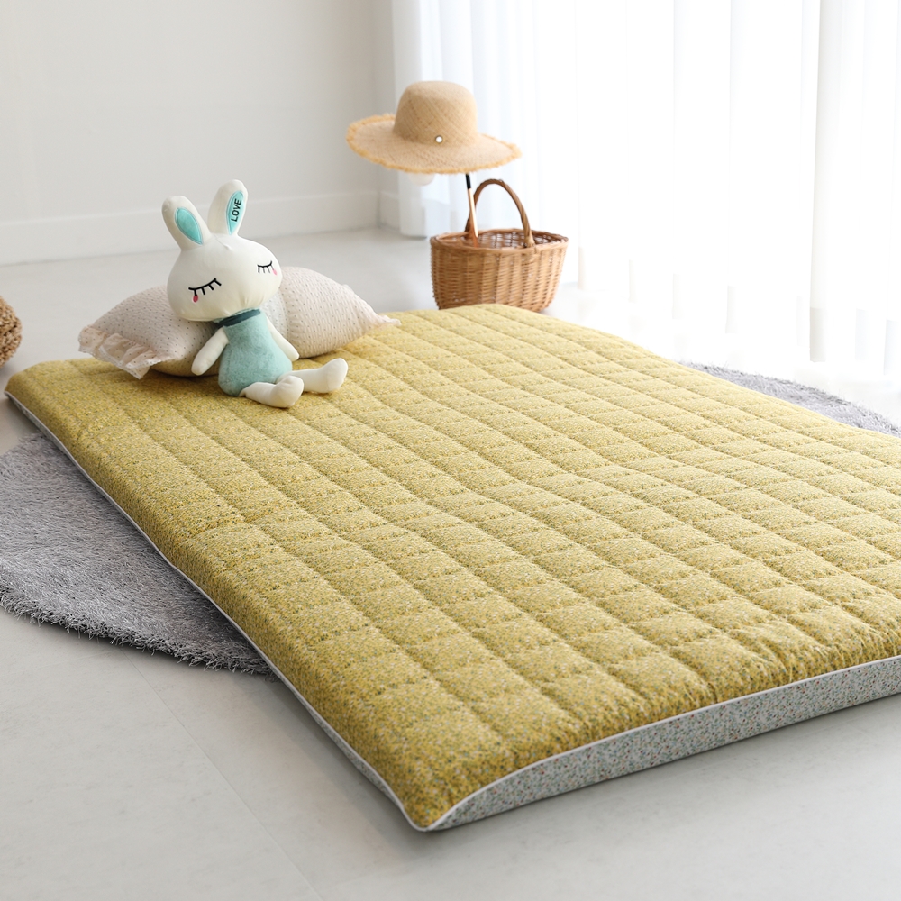 나라데코 잔꽃 꽃 무늬 바닥 요매트 사계절 누빔 요커버 S