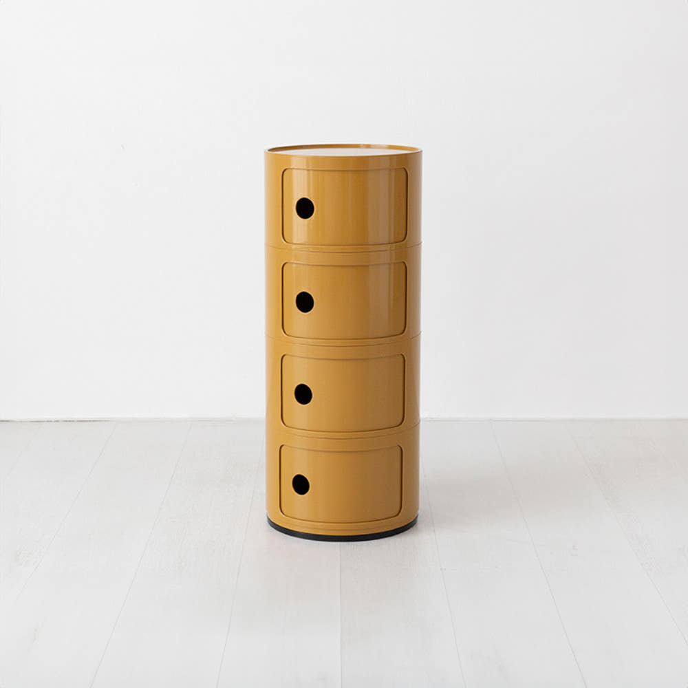 빙그리 원형 슬라이딩 수납장 4단 320mmx765mm, 4단, 그린 2300.2624