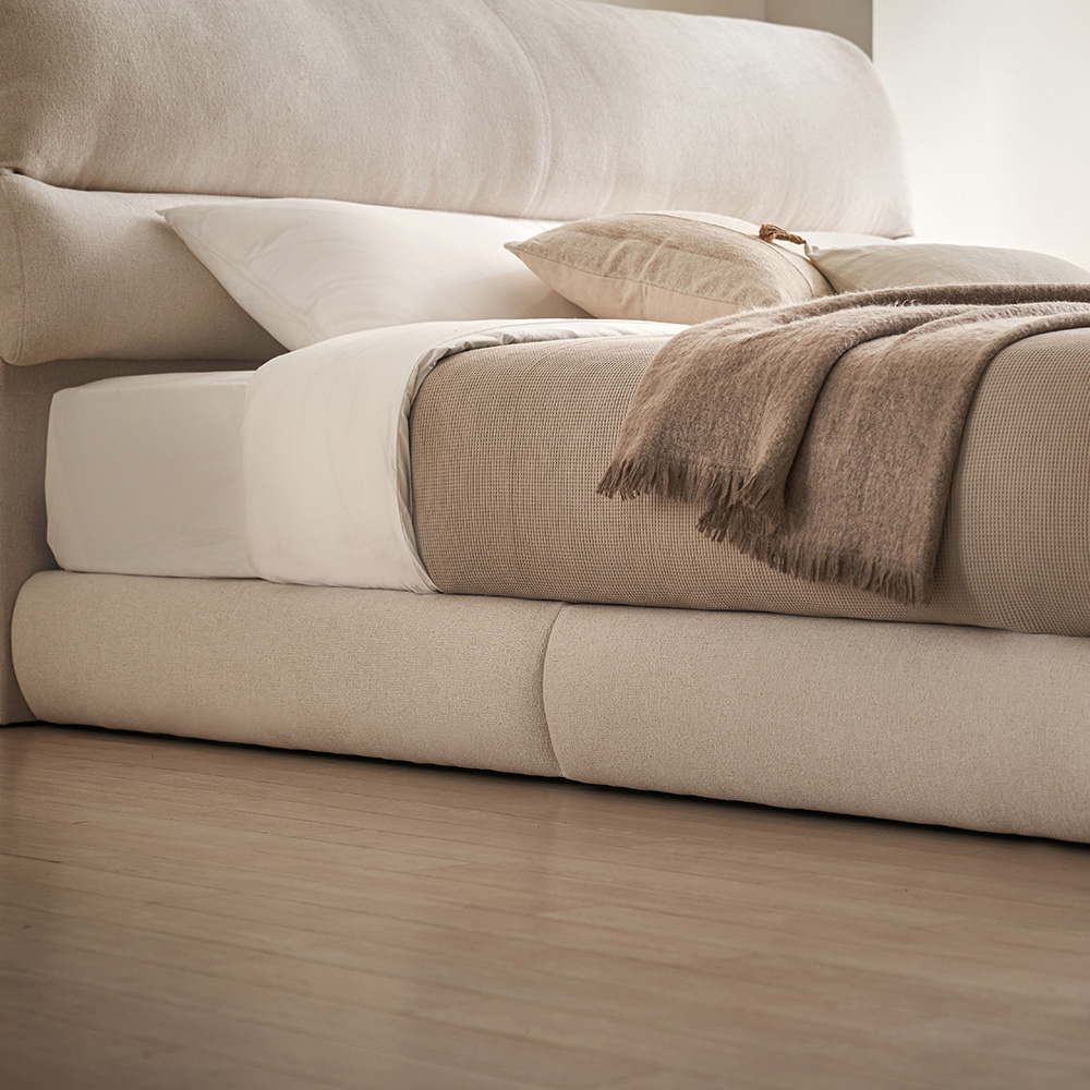 슬립퍼 도스 쿠션형 패브릭침대 저상형 호텔침대 프레임 라지킹 LK