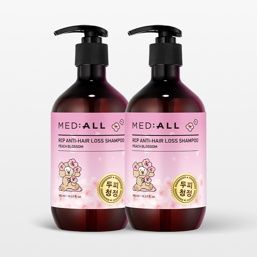 메디올 두피청정 비듬 각질 탈모 케어 샴푸 피치블라썸(올리에디션) 480ml 2개 - 상품 이미지