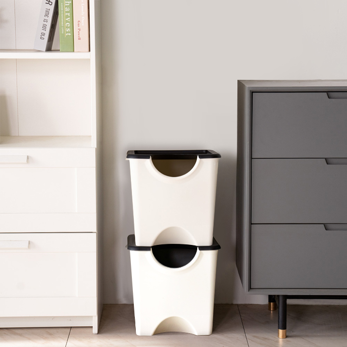 에코홀릭 재활용 분리수거함 3단 90L 분리수거 쓰레기통 가정용