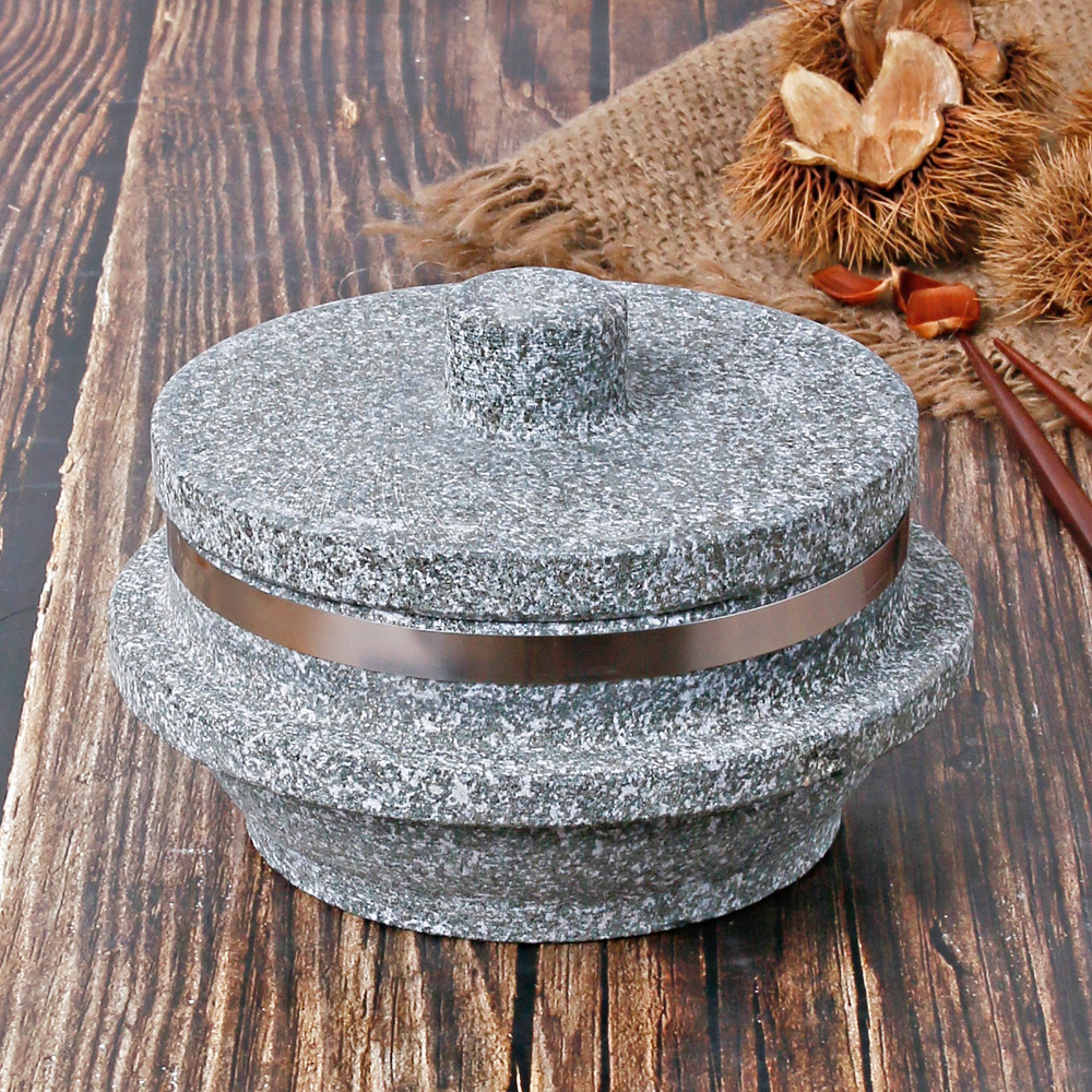 국산 곱 돌솥 뚝배기 냄비 가정용 돌솥밥 15cm - 상품 이미지