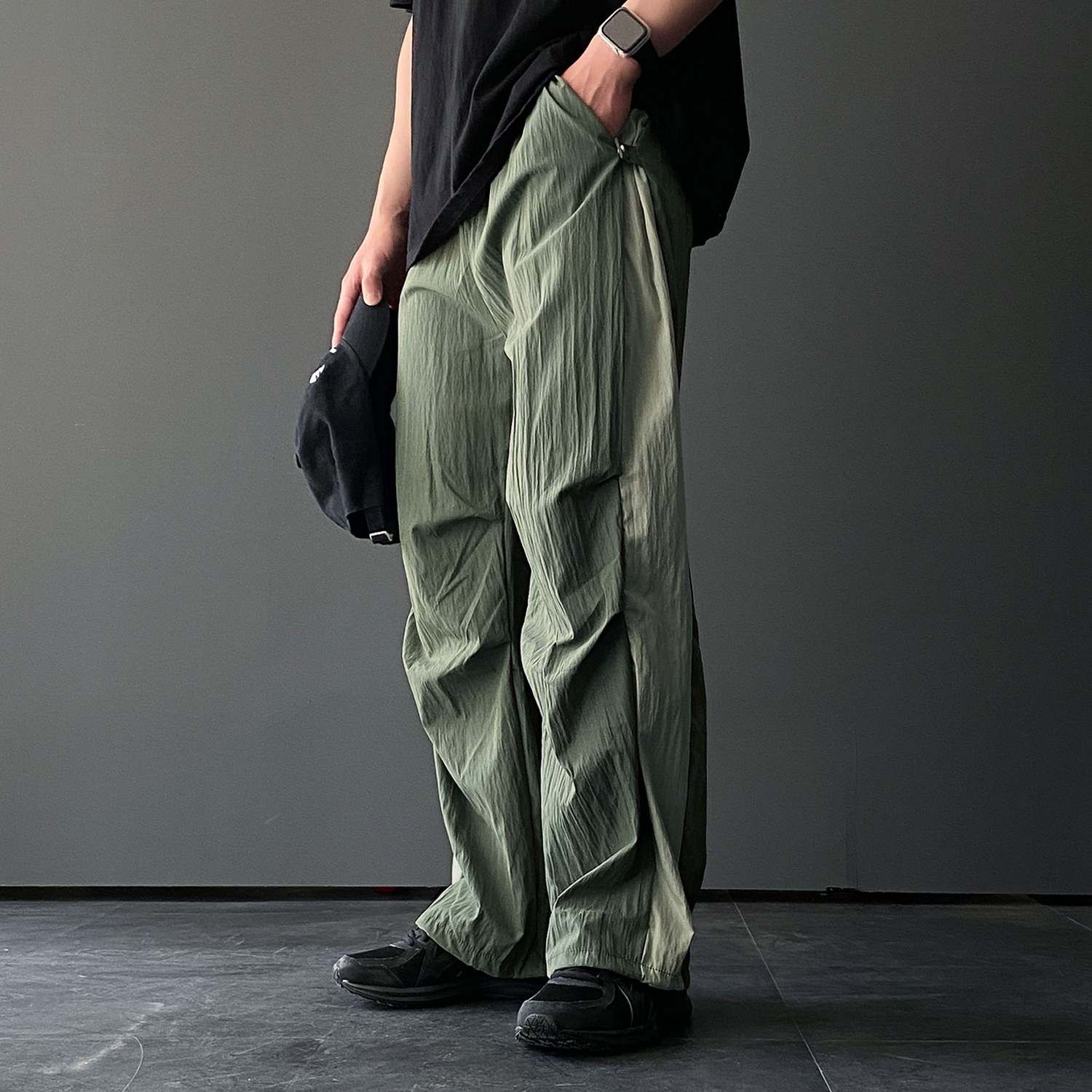 1+1 파라슈트팬츠 벌룬팬츠 남자와이드팬츠 - 상세 이미지 3