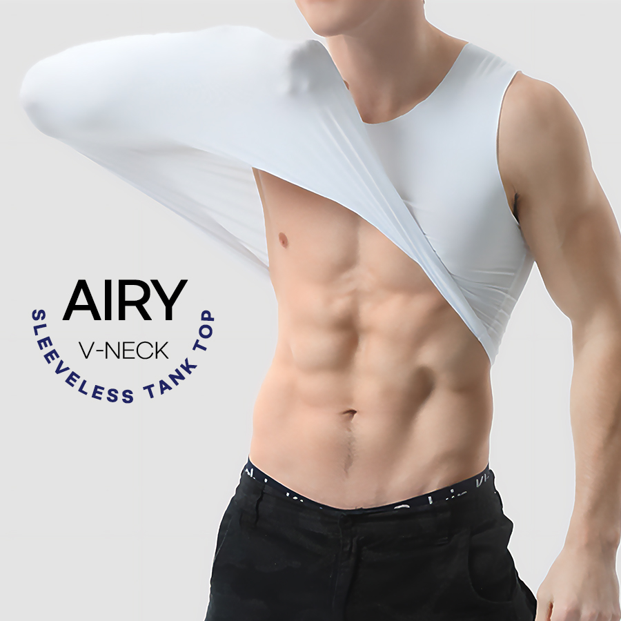 남성 에어리 심리스 민소매 부드럽고 시원한 런닝 5장 세트