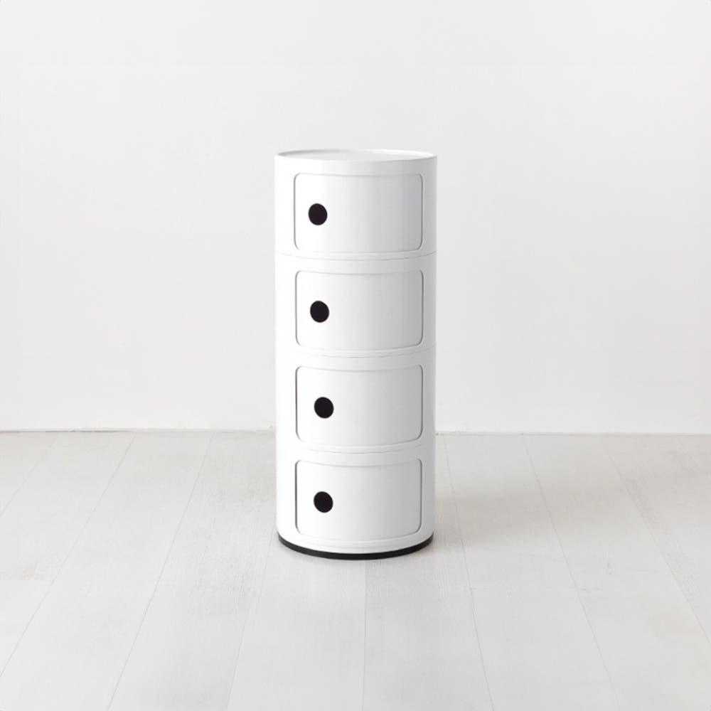 빙그리 원형 슬라이딩 수납장 4단 320mmx765mm, 4단, 그린 2300.2624