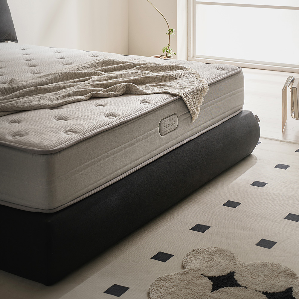 슬립퍼 린 통깔판 호텔형 저상 평상형 쿠션 침대 프레임 LK 라지킹 사이즈 침대