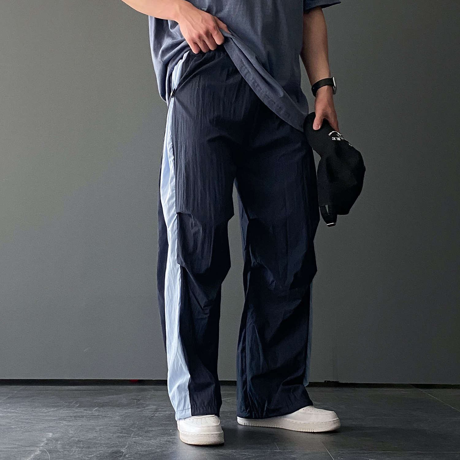 1+1 파라슈트팬츠 벌룬팬츠 남자와이드팬츠 - 상세 이미지 2