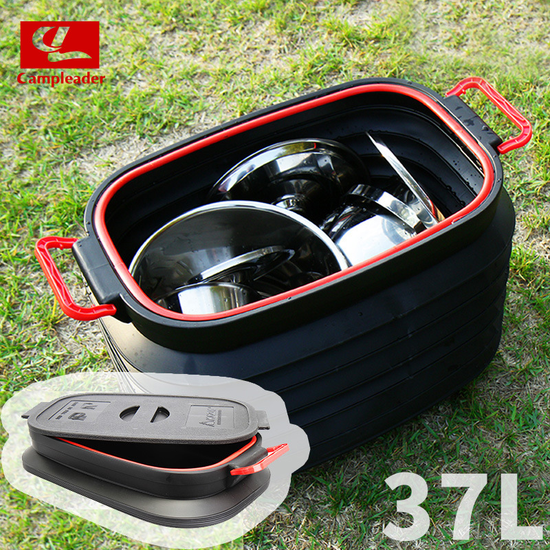 자바라 접이식 물통 대용량 워터저그 휴대용 아웃도어 양동이 야외 검정색