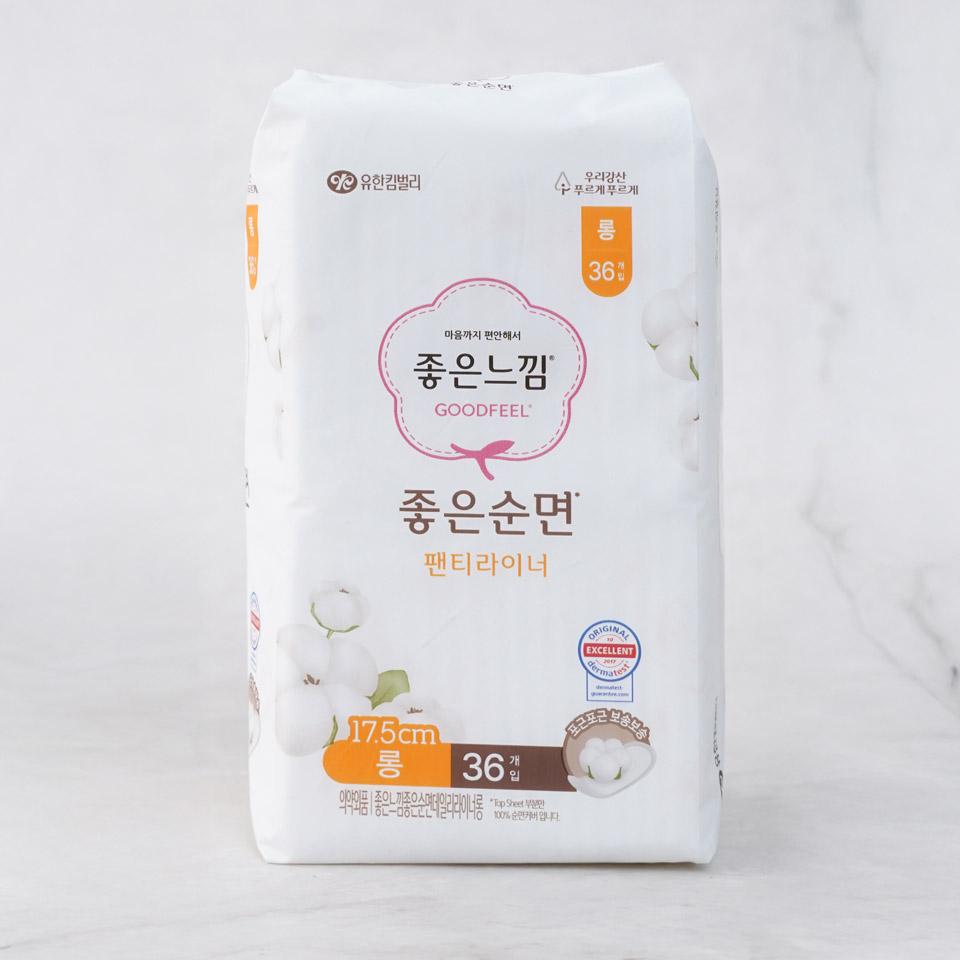 메가마트 좋은느낌 좋은순면 팬티라이너 롱 36p