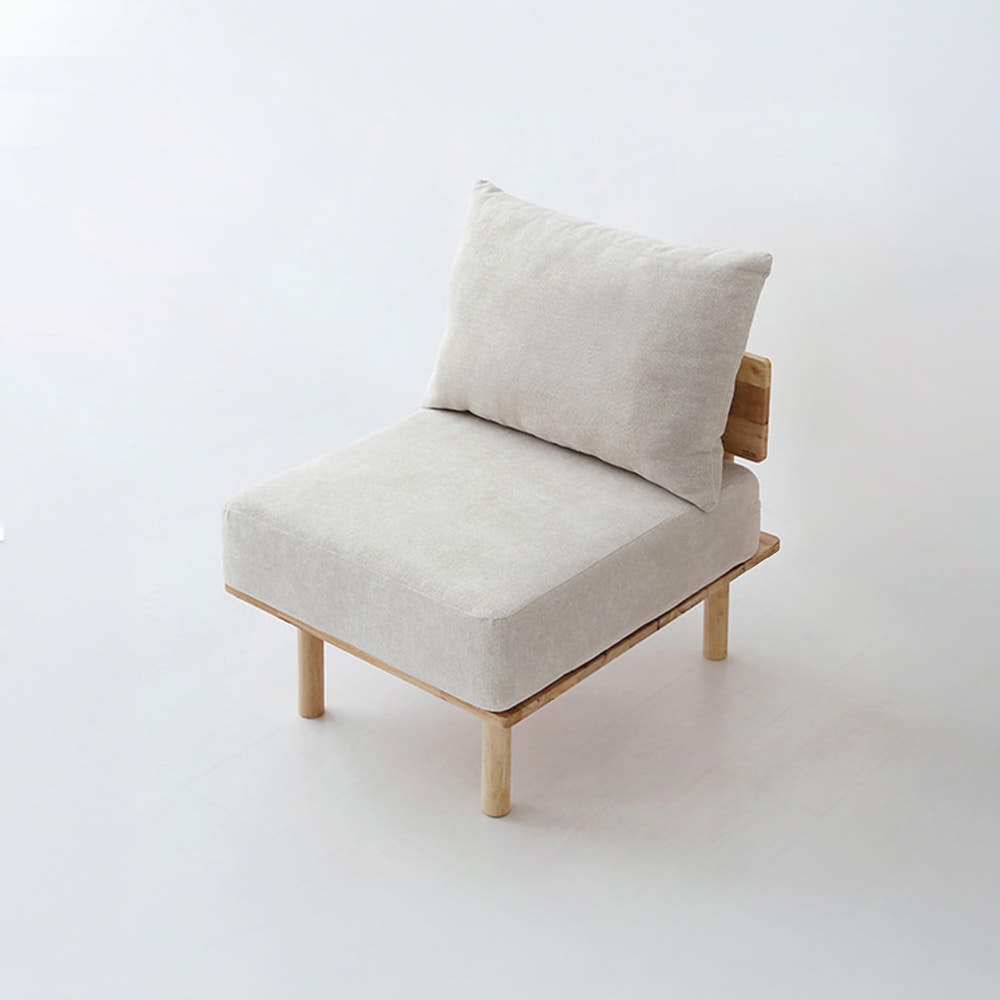 벤쿠 1인소파 고무나무 내추럴/베이지 8074.9437