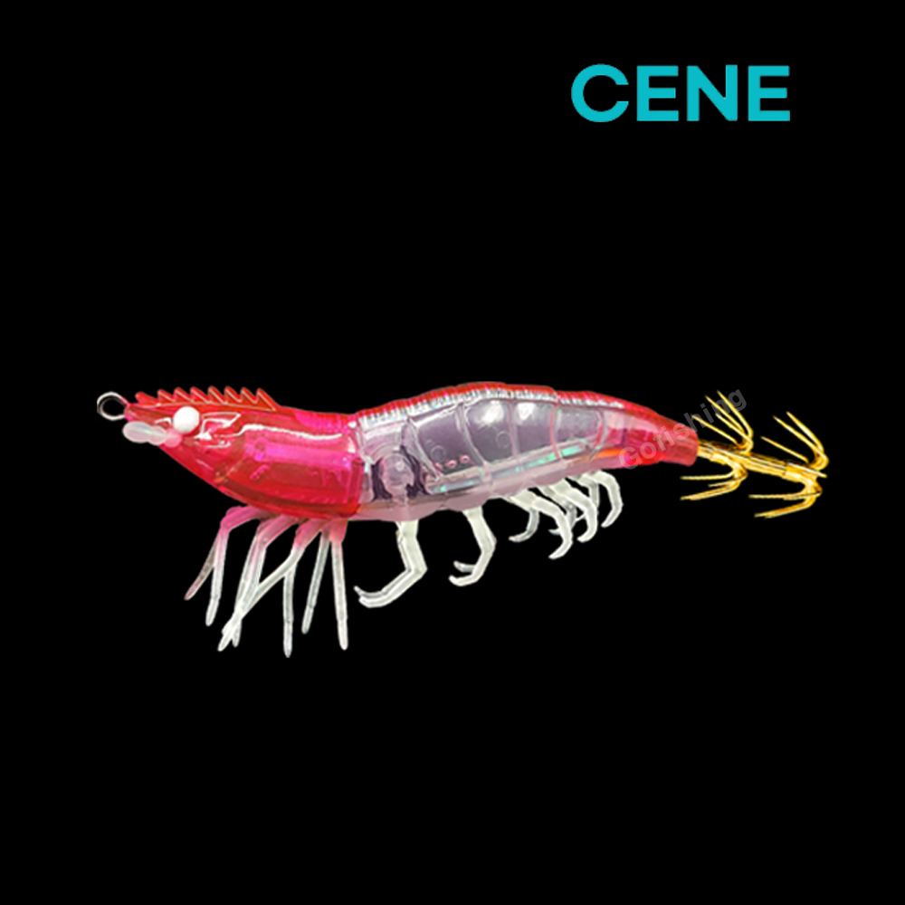 더 세네 조타 쉬림프 에기 프리즘 새우 쭈꾸미 갑오징어 핑크, 10cm(4인치) - 메인 이미지