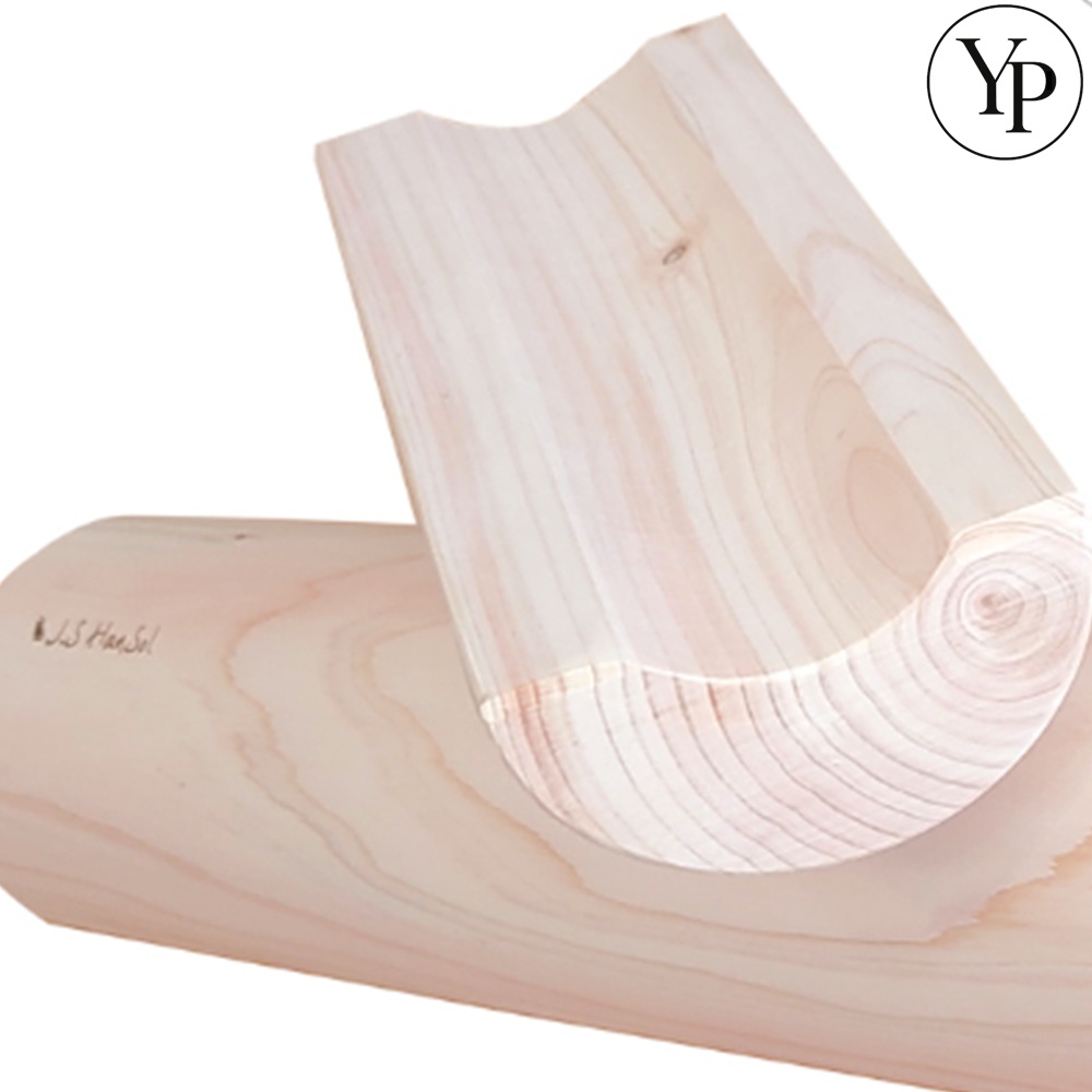 천연 편백 경추 목베개 어깨편한 낮은 목침 거북목 나무 경침