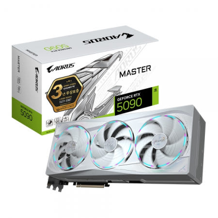 GIGABYTE GIGABYTE AORUS 지포스 RTX 5090 MASTER ICE D7 32GB 제이씨현