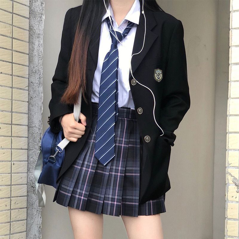졸업사진 전통의상 무대 코스튬 원피스 할로윈 영국교복 코스프레 파티 스쿨룩 파티코스튬 여성 블랙 슈트 S - 상세 이미지 4