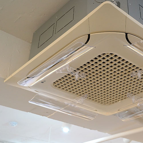 윈드코어 시스템 히터 에어컨 냉온풍 바람막이 무타공 천장형 가드 가림막 날개 무접착