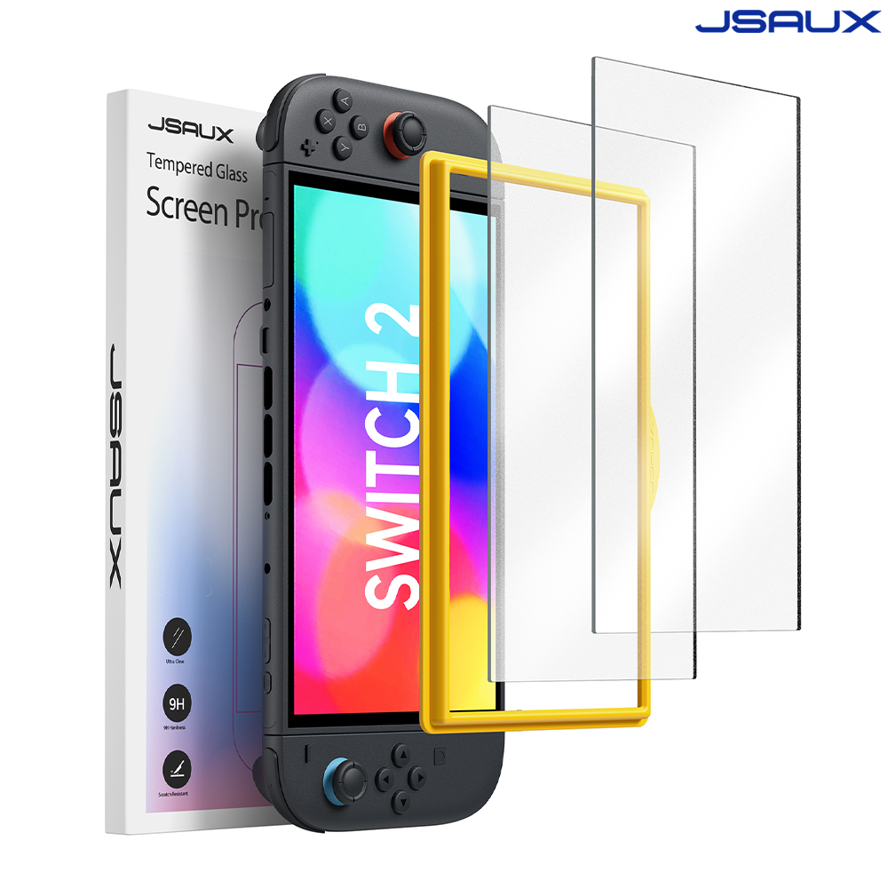 닌텐도 스위치2 액정보호필름 강화유리 JSAUX 저반사 2매