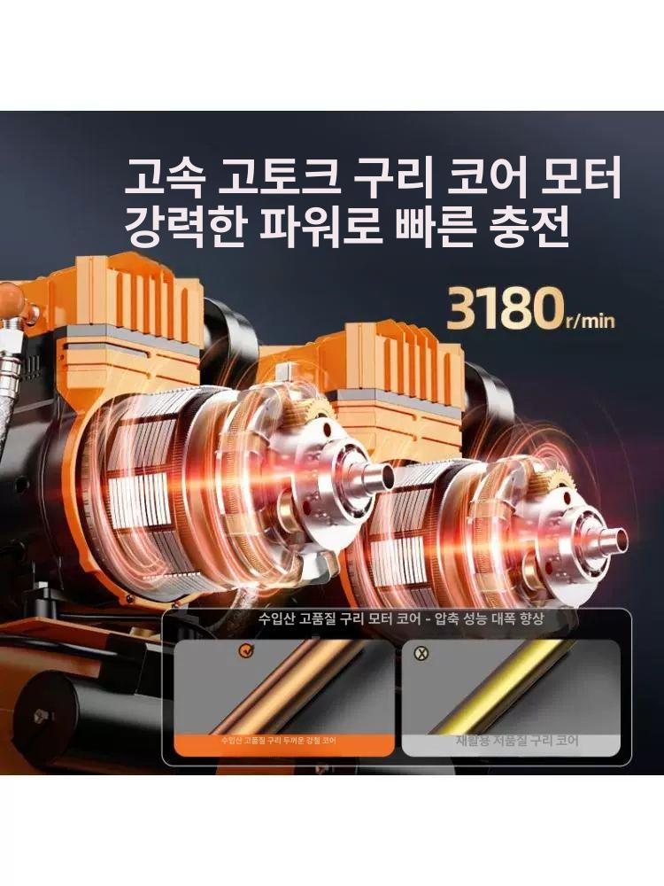 저소음 에어컴프레셔 공기압축기 에어콤프레셔 1990W 15l 압력 스마트형 - 상세 이미지 2