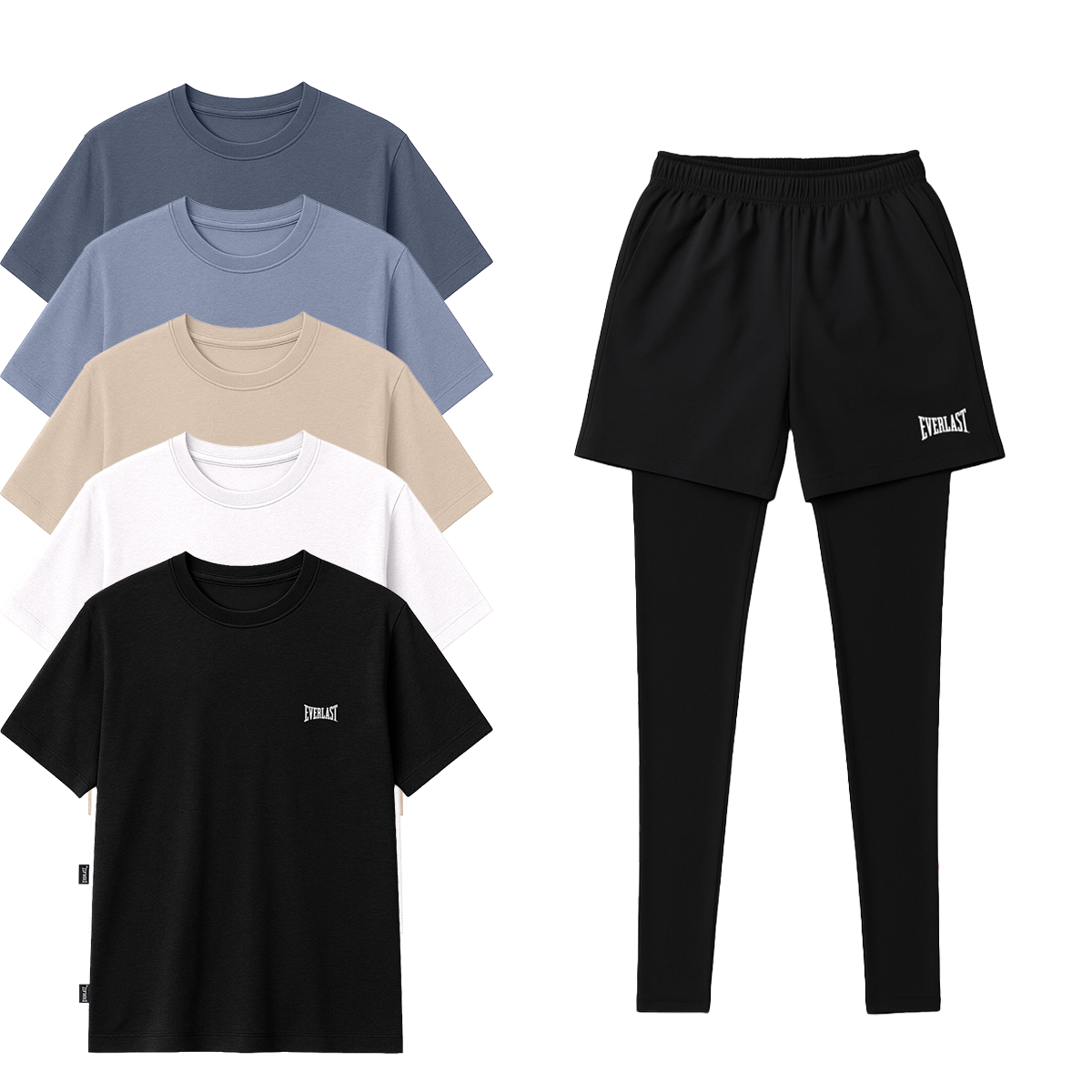 에버라스트 기능성 여성 반팔티 + 반바지 레깅스 - 상세 이미지 2